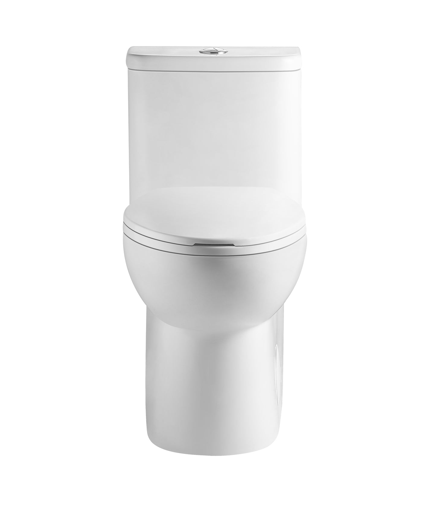 1.1/1.6 GPF Tornado Flush One-Piece Toilet with Comfort Chair Seat ADA Height 17",Powerful & Quiet Dual Flush Modern Toilet,Siphonic S-trap 12",Rimless Bowl with Soft Closing Seat,Gloss White GW-006