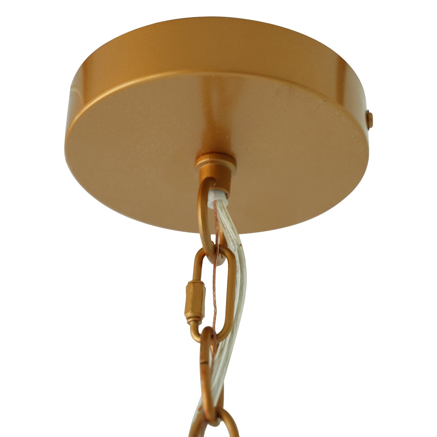 Garnet Pendant Lamp - Coarse Gold + Clear Glass