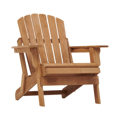 Oversize Wooden Outdoor Folding Adirondack Chair with Pre-Assembled BackRest & SeatBoard, Wood Patio Chair for Garden Backyard Porch Pool Deck Firepit