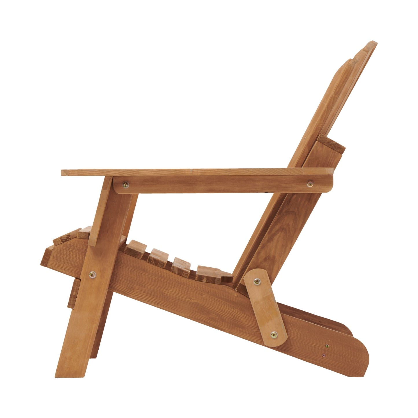 Oversize Wooden Outdoor Folding Adirondack Chair with Pre-Assembled BackRest & SeatBoard, Wood Patio Chair for Garden Backyard Porch Pool Deck Firepit