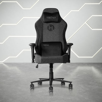 Techni Sport TSF65C Fabric Memory Foam Gaming Chair – Black