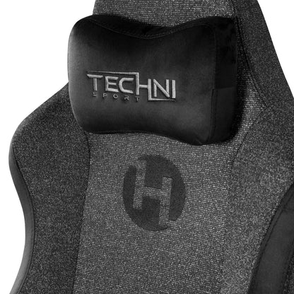 Techni Sport TSF65C Fabric Memory Foam Gaming Chair – Black