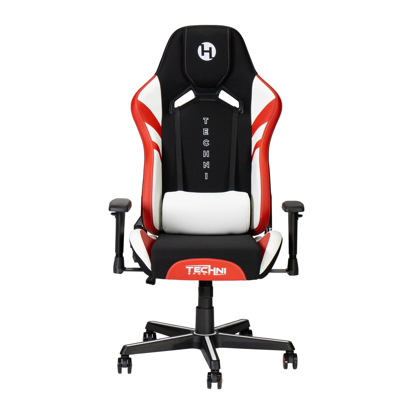 Techni Sport TSF72 Echo Gaming Chair - Black with Red & White