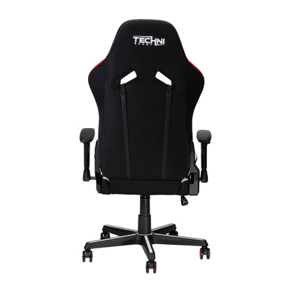 Techni Sport TSF72 Echo Gaming Chair - Black with Red & White
