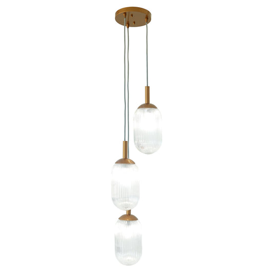 Warehouse Direct Sales New Design Personality Creative American Country Retro Ceiling Light Living Room Bedroom Reading Room Gala Pendant Lamp - Bronze and Clear 110-120V