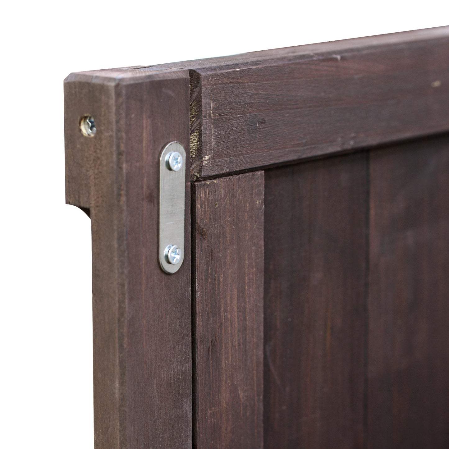 Outdoor Kitchen Island, Rolling Bar Cart & Storage Cabinet, Farmhouse Solid Wood Outdoor Grill Table with Stainless Steel Top, Spice Rack , Towel Rack for Kitchen & Barbecue , Dark Brown