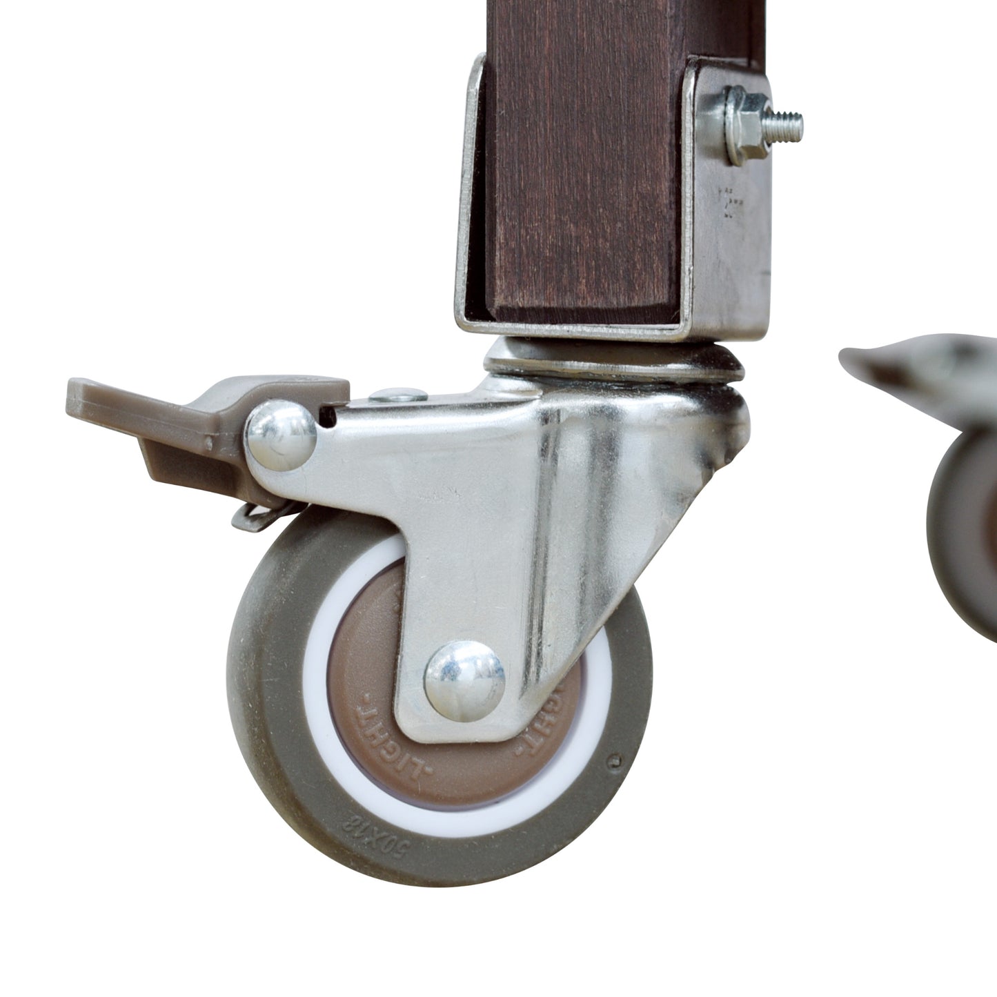 Outdoor Kitchen Island, Rolling Bar Cart & Storage Cabinet, Farmhouse Solid Wood Outdoor Grill Table with Stainless Steel Top, Spice Rack , Towel Rack for Kitchen & Barbecue , Dark Brown