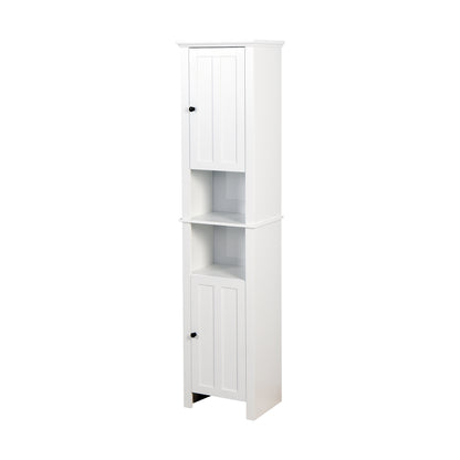 athroom Floor Storage Cabinet with 2 Doors Living Room Wooden Cabinet with 6 Shelves 15.75 x 11.81 x 66.93 inch