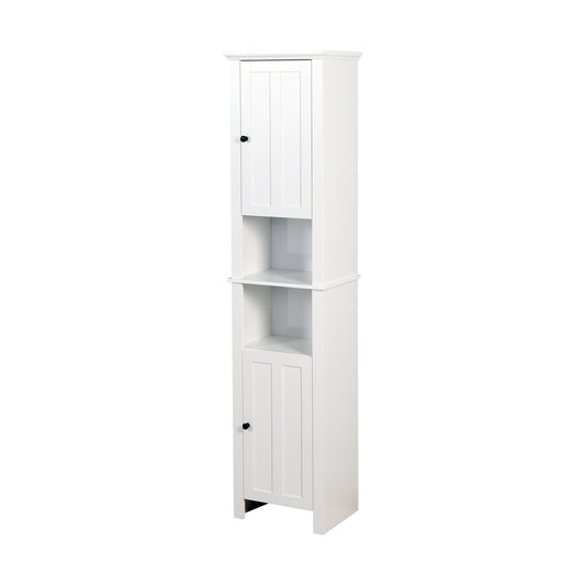 athroom Floor Storage Cabinet with 2 Doors Living Room Wooden Cabinet with 6 Shelves 15.75 x 11.81 x 66.93 inch