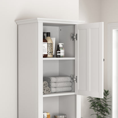 athroom Floor Storage Cabinet with 2 Doors Living Room Wooden Cabinet with 6 Shelves 15.75 x 11.81 x 66.93 inch