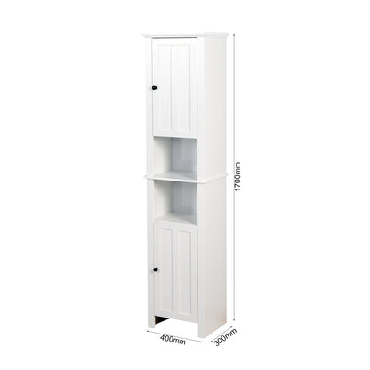athroom Floor Storage Cabinet with 2 Doors Living Room Wooden Cabinet with 6 Shelves 15.75 x 11.81 x 66.93 inch