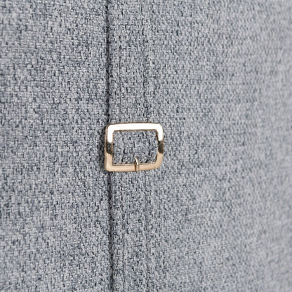 Upholstered Swivel Recliner Manual Rocker Recliner Chair Baby Nursery Chair with Two Removable Pillows for Living Room, Dark Grey