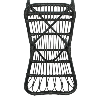 Outdoor PE Wicker Patio Dining Chairs Set of 2,Outdoor Rattan chairs for Backyard, Poolside, Garden, GREY