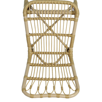 Outdoor PE Wicker Patio Dining Chairs Set of 2,Outdoor Rattan chairs for Backyard,Poolside,Garden, NATURAL