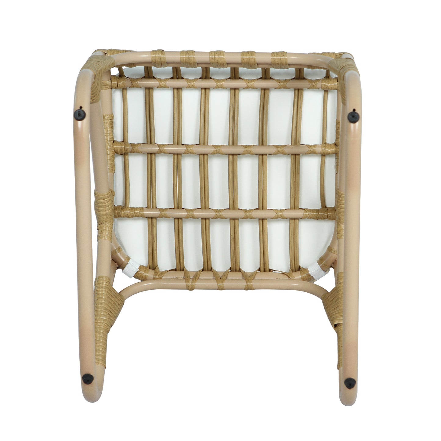 Outdoor PE Wicker Dining Chairs with Washable Cushion Set of 2, Outdoor Rattan chairs for Backyard, Poolside, Garden,Patio,Natural