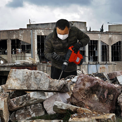 Rotary Hammer 1100W(Red + Black) 1-1/2" SDS Plus Rotary Hammer Drill 3 Functions