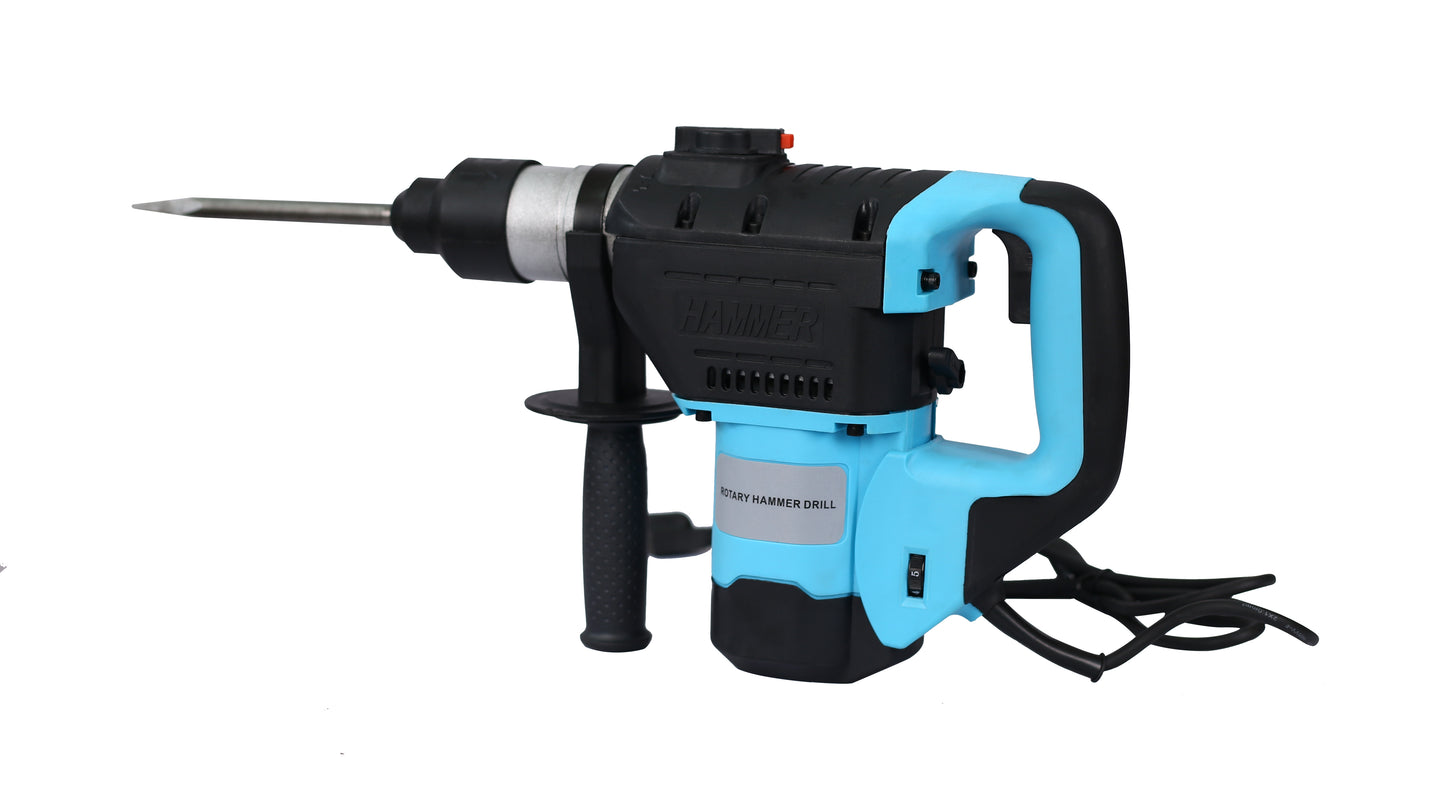 Rotary Hammer 1100W(Blue + Black) 1-1/2" SDS Plus Rotary Hammer Drill 3 Functions