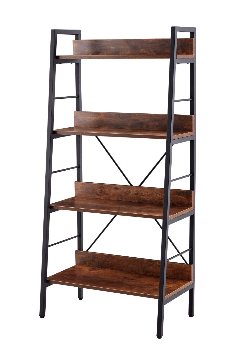 4 LAYER DISPLAY BOOKSHELF H LADDER SHELF STORAGE SHELVES RACK SHELF UNIT METAL FRAME