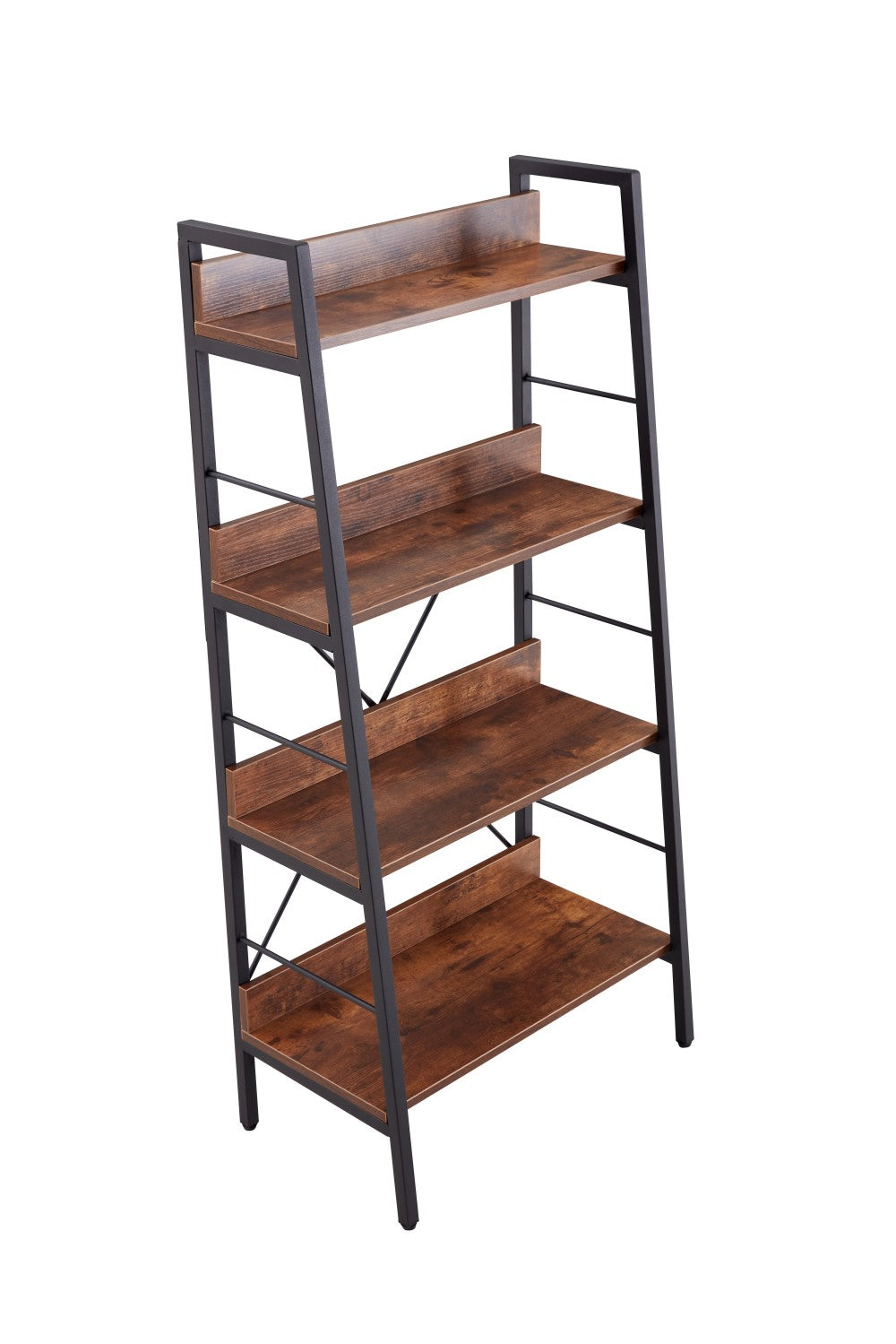 4 LAYER DISPLAY BOOKSHELF H LADDER SHELF STORAGE SHELVES RACK SHELF UNIT METAL FRAME