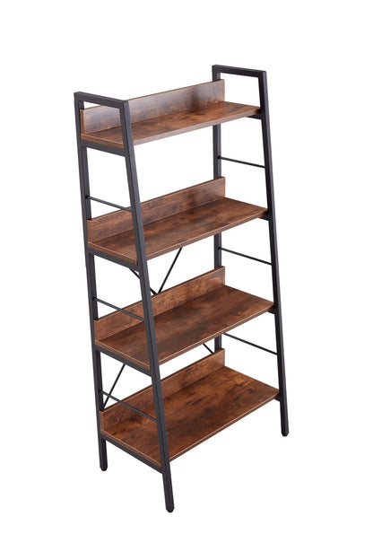 4 LAYER DISPLAY BOOKSHELF H LADDER SHELF STORAGE SHELVES RACK SHELF UNIT METAL FRAME