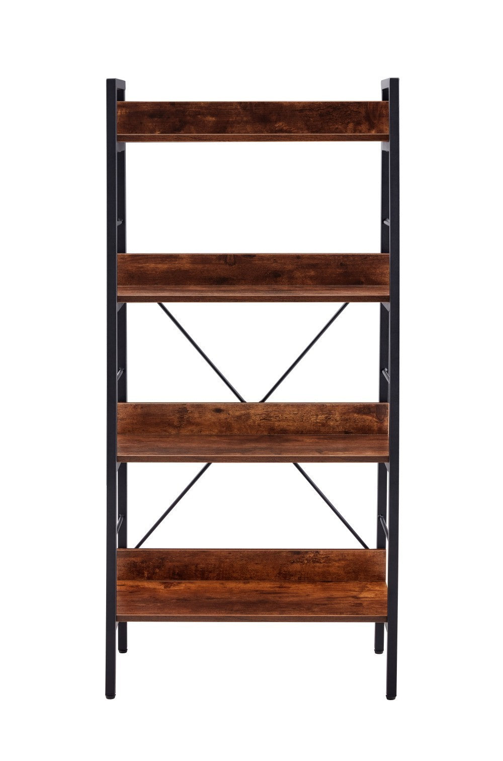 4 LAYER DISPLAY BOOKSHELF H LADDER SHELF STORAGE SHELVES RACK SHELF UNIT METAL FRAME