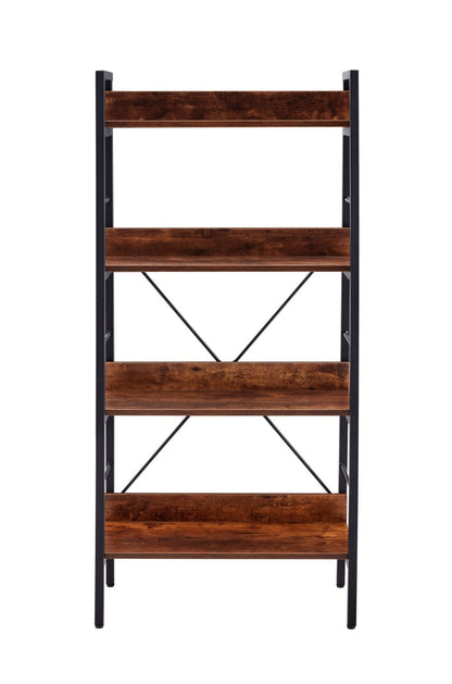4 LAYER DISPLAY BOOKSHELF H LADDER SHELF STORAGE SHELVES RACK SHELF UNIT METAL FRAME