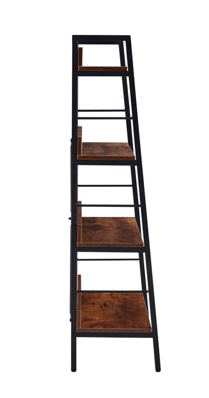 4 LAYER DISPLAY BOOKSHELF H LADDER SHELF STORAGE SHELVES RACK SHELF UNIT METAL FRAME