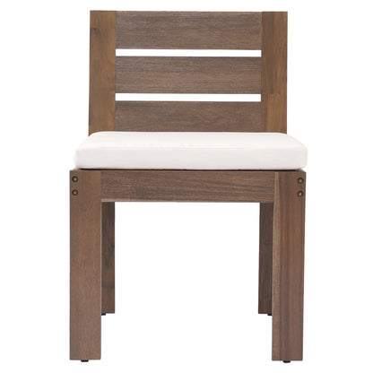 U_Style 7 Piece Acacia Wood Outdoor Dining Set, Suitable for Patio, Balcony, Backyard