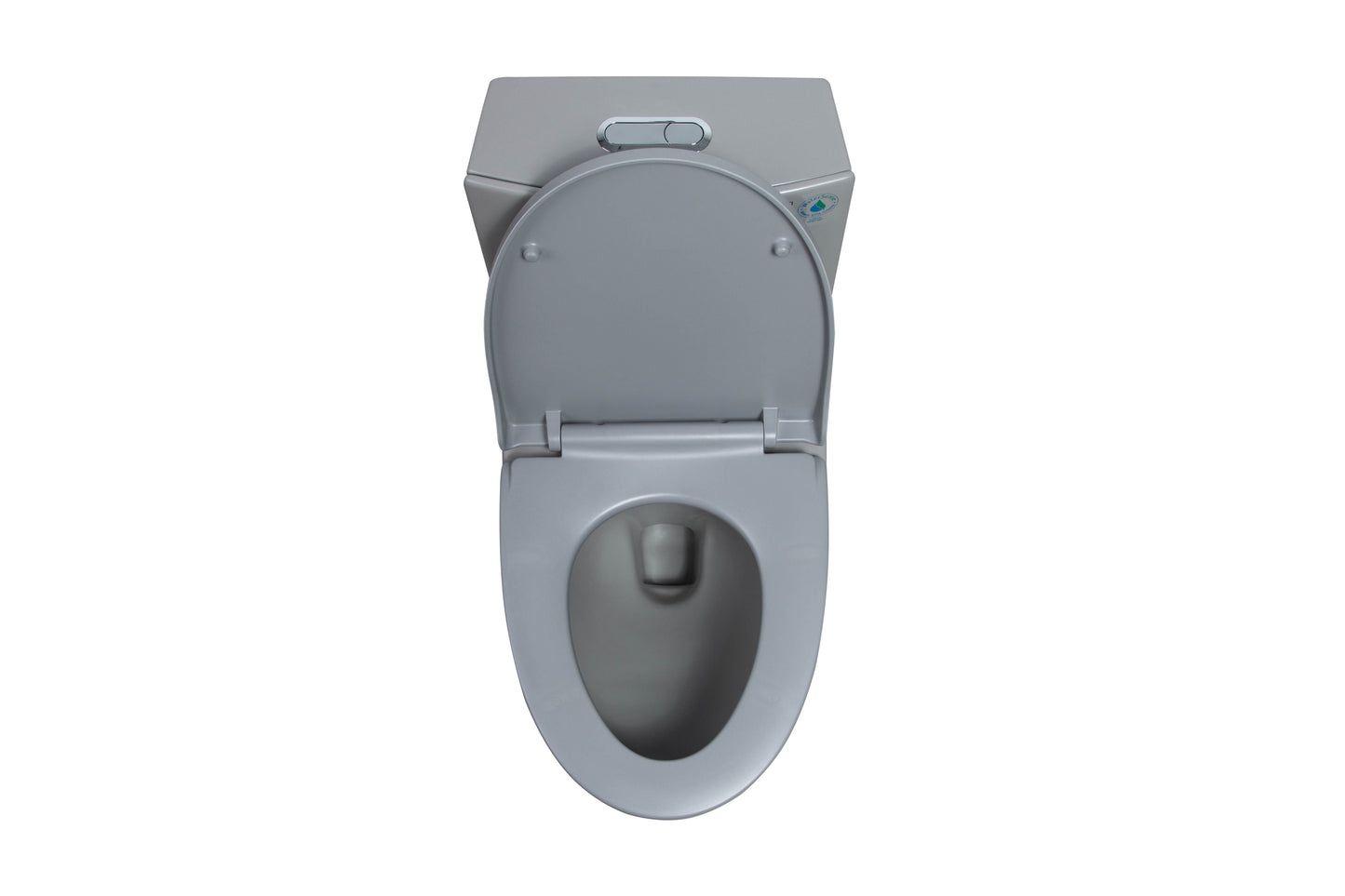 1.1/1.60 GPF Dual-Flush One Piece Toilet, Water-Saving Elongated Comfort Height Floor Mounted, Soft Close 1000 Gram Map Flushing Score Toilet, Light Grey 24T01-LG