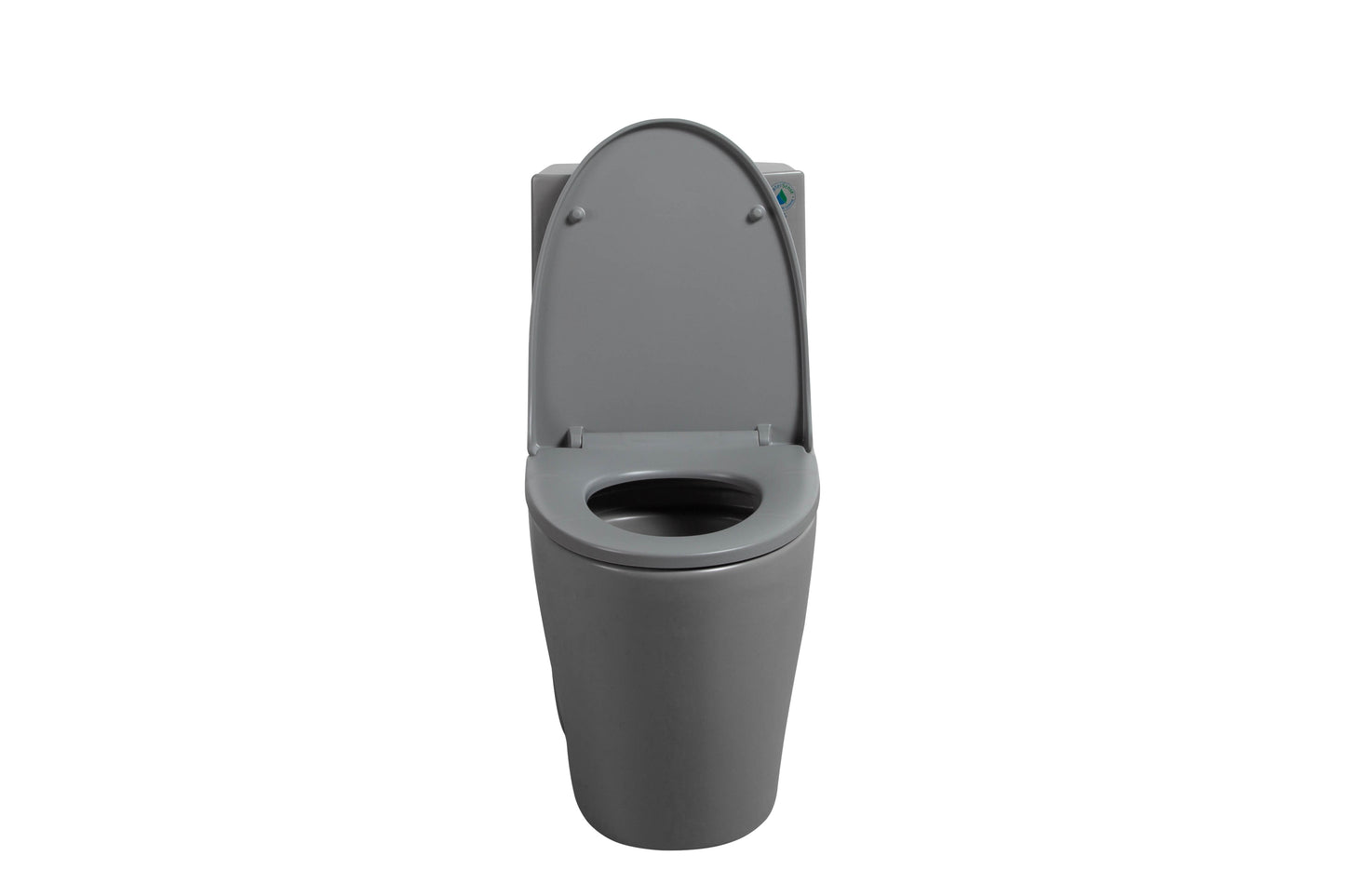1.1/1.60 GPF Dual-Flush One Piece Toilet, Water-Saving Elongated Comfort Height Floor Mounted, Soft Close 1000 Gram Map Flushing Score Toilet, Light Grey 24T01-LG