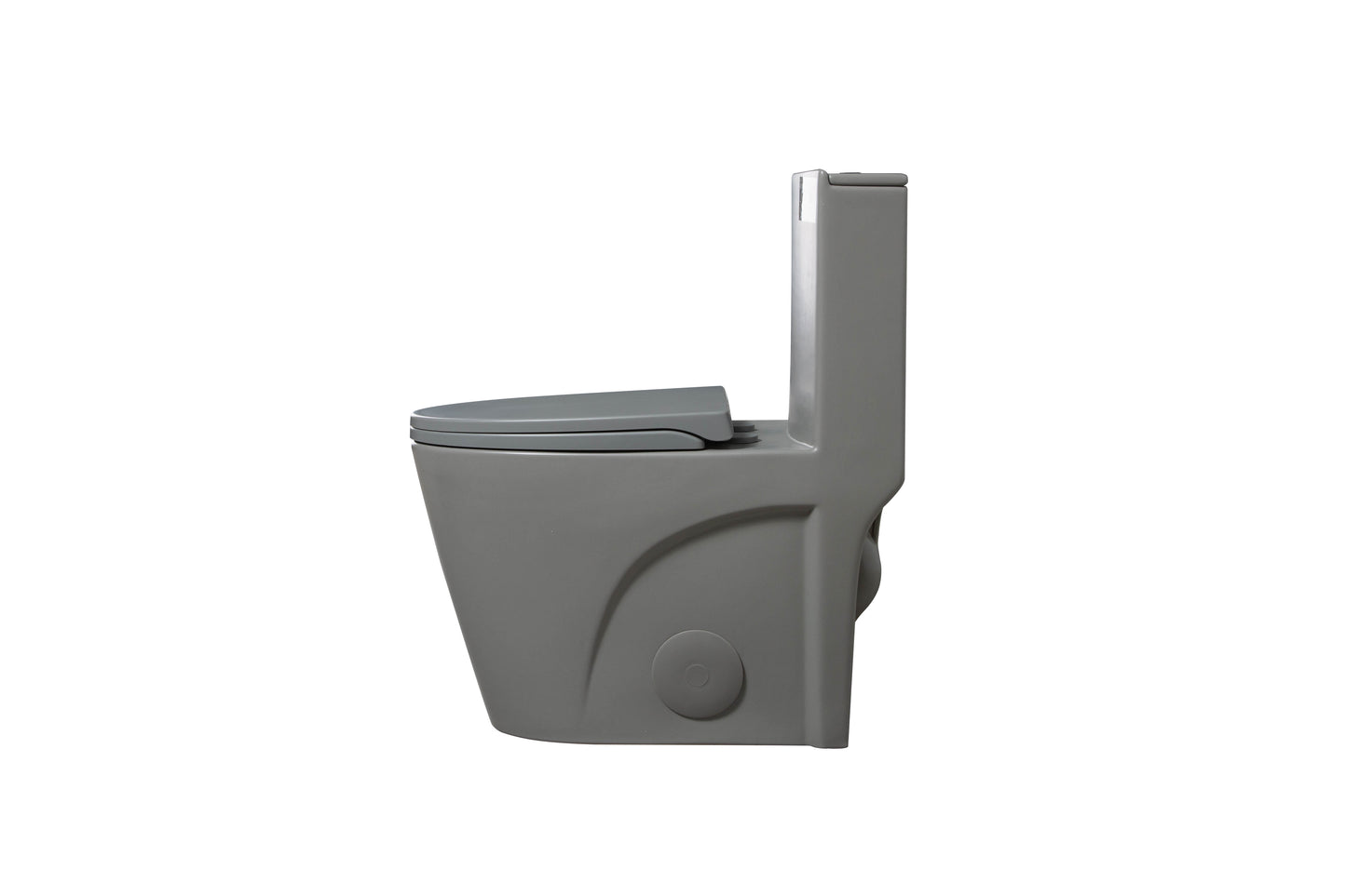 1.1/1.60 GPF Dual-Flush One Piece Toilet, Water-Saving Elongated Comfort Height Floor Mounted, Soft Close 1000 Gram Map Flushing Score Toilet, Light Grey 24T01-LG