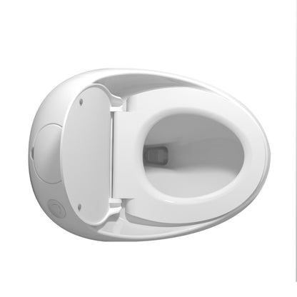 1-Piece 1.28 GPF Single Flush Egg Shape Toilet in Glossy White