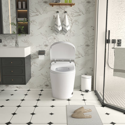 Smart Bidet Toilet with Remote Control.Raised Tankless Toilet with LED Display. Auto Open/AutoHeated. Seat Toilet Bidet with Aromatherapy System.Warm Water And Dry.Off Seat Flush.Foot Sensor.