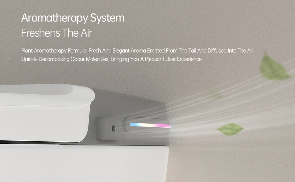 Smart Bidet Toilet with Remote Control.Raised Tankless Toilet with LED Display. Auto Open/AutoHeated. Seat Toilet Bidet with Aromatherapy System.Warm Water And Dry.Off Seat Flush.Foot Sensor.