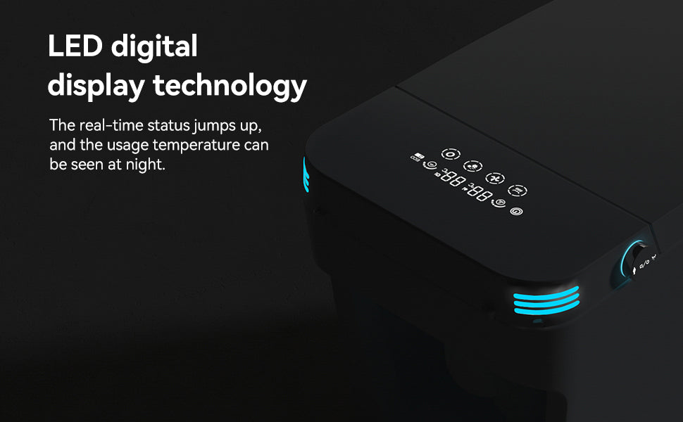 Smart Toilets with Heated Bidet Seat.Portable toilet with bidet built.Intelligent Toilet Auto Open/Close Seat. Bidet toilet with Dryer and Warm Water