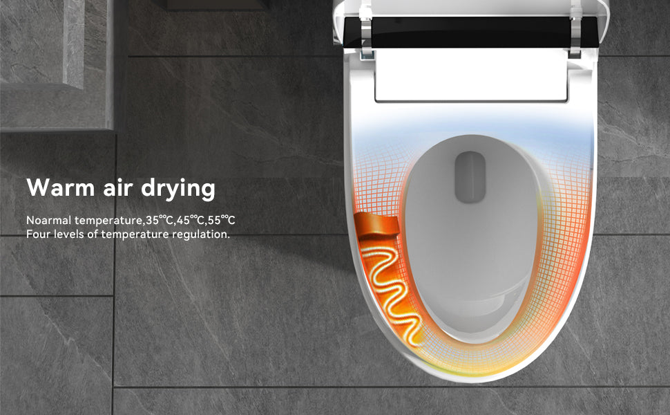 Smart Toilets with Heated Bidet Seat.Portable toilet with bidet built.Intelligent Toilet Auto Open/Close Seat. Bidet toilet with Dryer and Warm Water