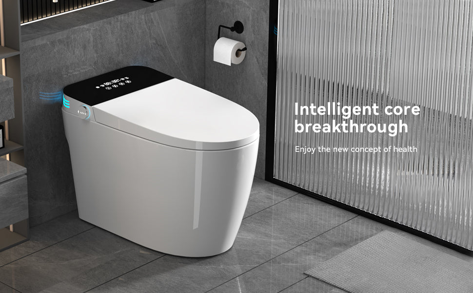 Smart Toilets with Heated Bidet Seat.Portable toilet with bidet built.Intelligent Toilet Auto Open/Close Seat. Bidet toilet with Dryer and Warm Water