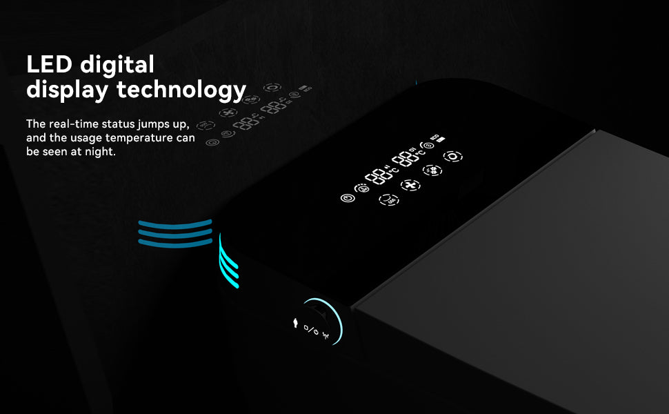 Smart Toilets with Heated Bidet Seat.Portable toilet with bidet built.Intelligent Toilet Auto Open/Close Seat. Bidet toilet with Dryer and Warm Water