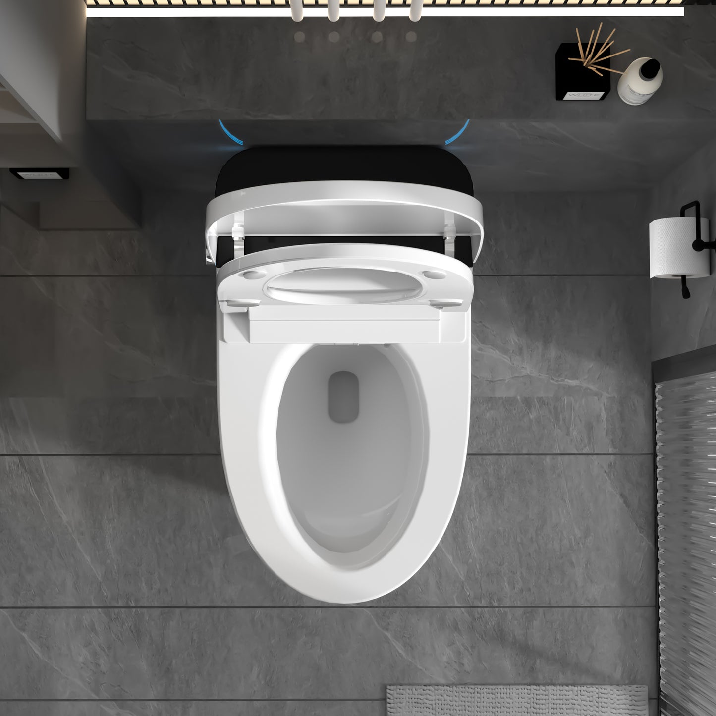 Smart Toilets with Heated Bidet Seat.Portable toilet with bidet built.Intelligent Toilet Auto Open/Close Seat. Bidet toilet with Dryer and Warm Water