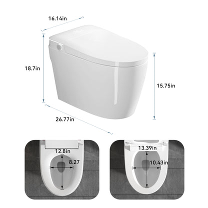 Smart Toilets with Heated Bidet Seat.Portable toilet with bidet built.Intelligent Toilet Auto Open/Close Seat. Bidet toilet with Dryer and Warm Water