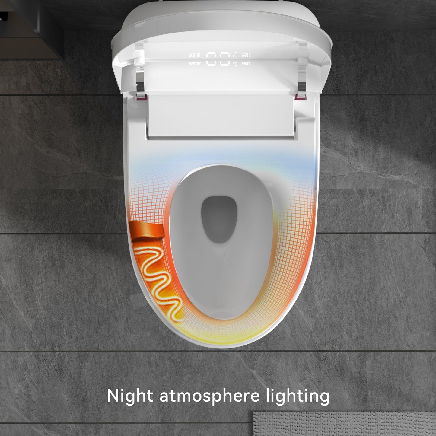 Smart Toilets with Heated Bidet Seat.Portable toilet with bidet built.Intelligent Toilet Auto Open/Close Seat. Bidet toilet with Dryer and Warm Water