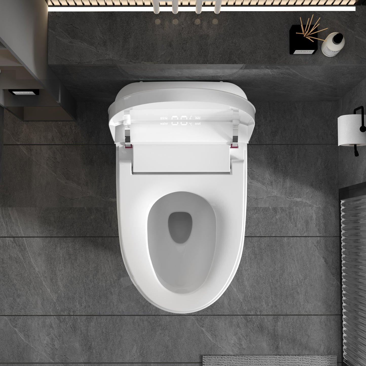 Smart Toilets with Heated Bidet Seat.Portable toilet with bidet built.Intelligent Toilet Auto Open/Close Seat. Bidet toilet with Dryer and Warm Water