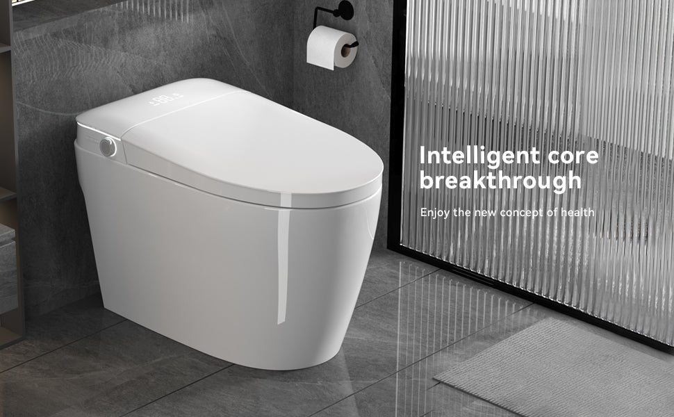 Smart Toilets with Heated Bidet Seat.Portable toilet with bidet built.Intelligent Toilet Auto Open/Close Seat. Bidet toilet with Dryer and Warm Water