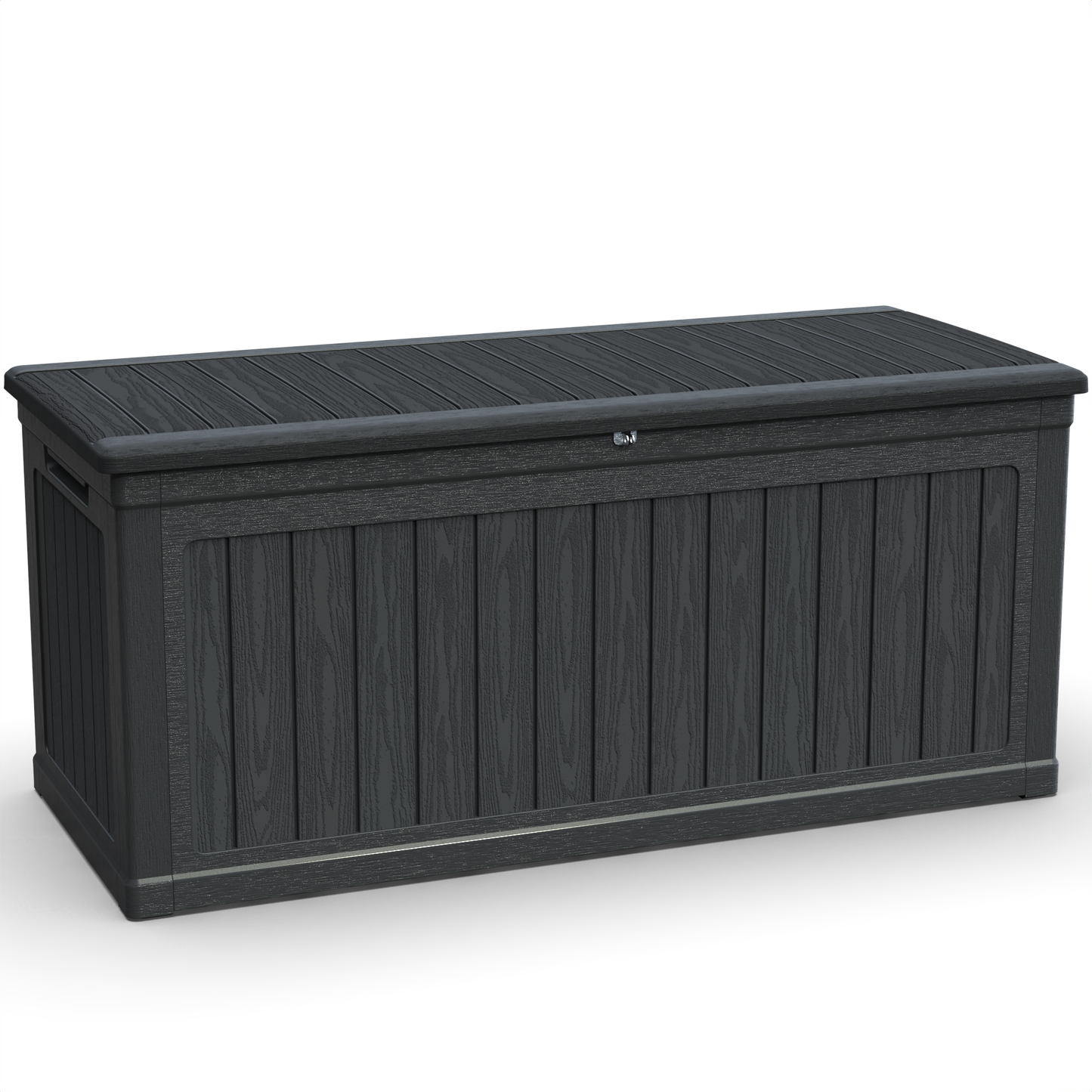 260 Gallon Large Outdoor Storage XXL Deck Box for Patio Furniture, Outdoor Cushions, Garden Tools and Sports/Pools Equipment, Waterproof Resin, Lockable, Black