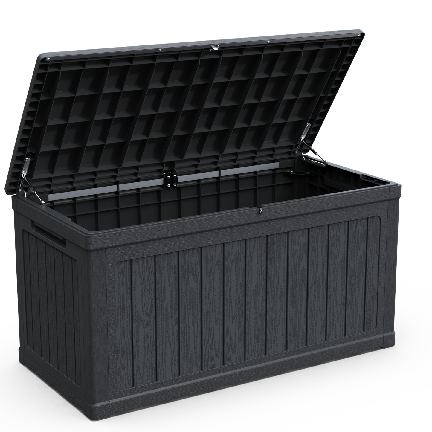 230 Gallon Large Outdoor Storage XXL Deck Box for Patio Furniture, Outdoor Cushions, Garden Tools and Sports/Pools Equipment, Waterproof Resin, Lockable, Black