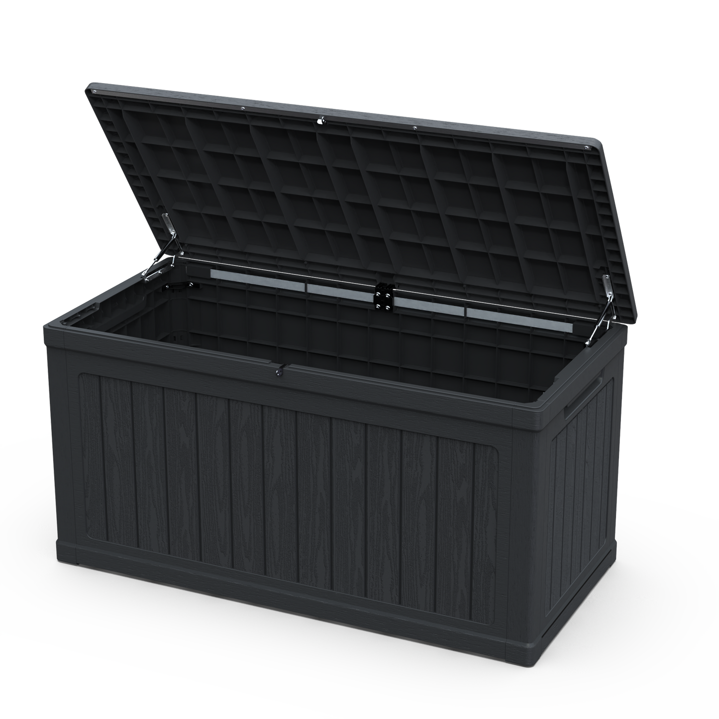 230 Gallon Large Outdoor Storage XXL Deck Box for Patio Furniture, Outdoor Cushions, Garden Tools and Sports/Pools Equipment, Waterproof Resin, Lockable, Black