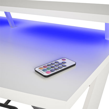 Xtreme Gaming Desk with Riser, White
