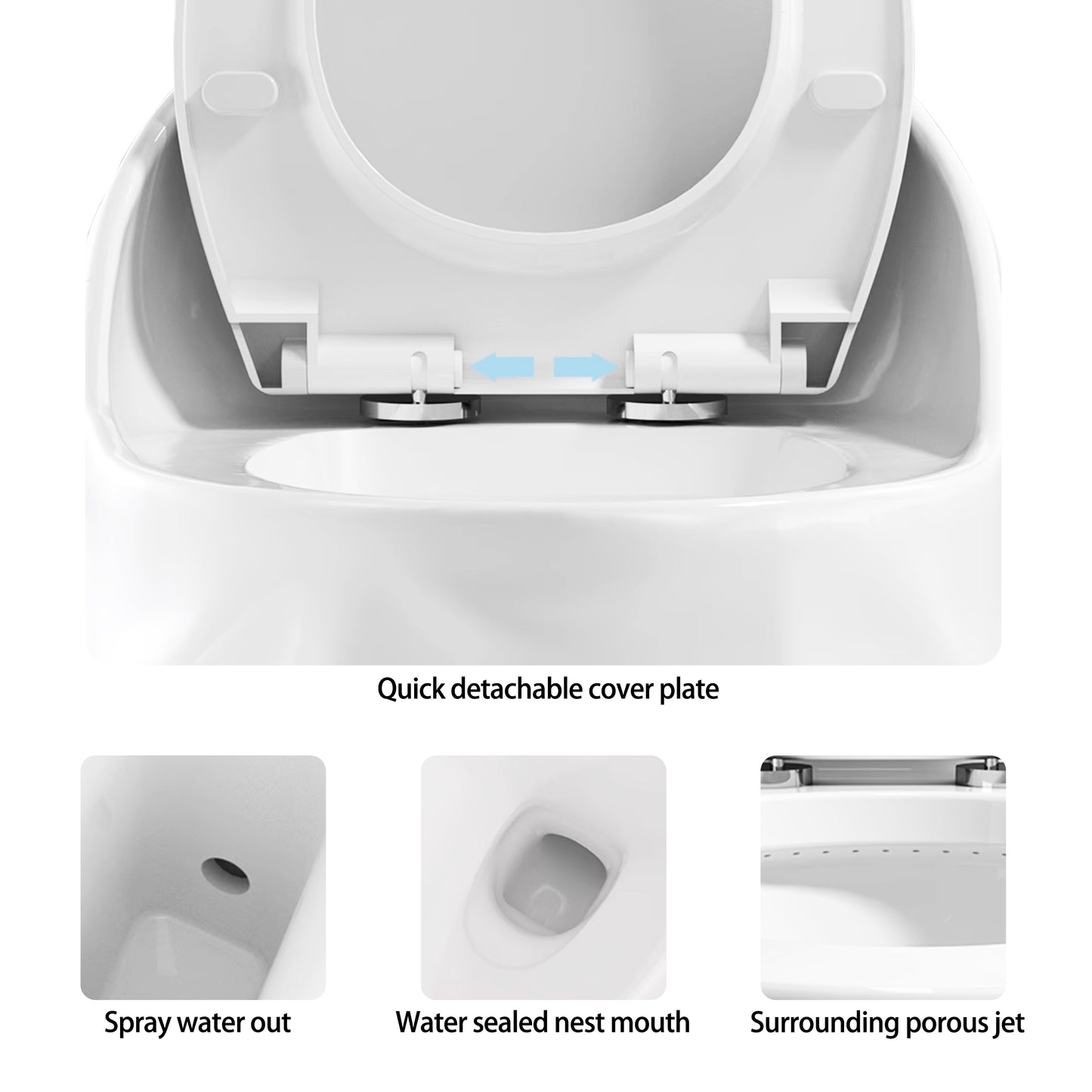 1-Piece 1.28 GPF Single Flush Egg Shape Toilet in Glossy White