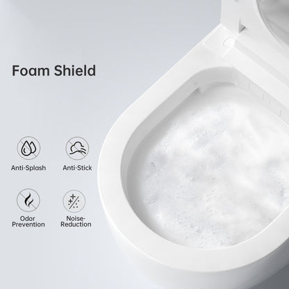 Modern integrated Smart toilet, Auto Open/Close lid, temperature heating seat, instant warm water cleaning, can automatically flush, remote control flush, foot sensing flush