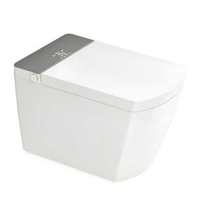 Modern integrated Smart toilet, Auto Open/Close lid, temperature heating seat, instant warm water cleaning, can automatically flush, remote control flush, foot sensing flush